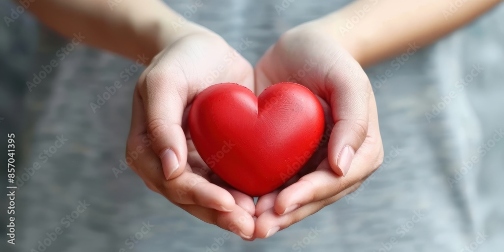 Hands Holding a Red Heart Hands Holding a Red Heart