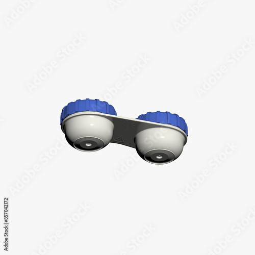 3d modeling for contact lens case on white background