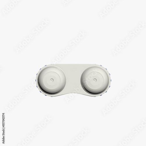 3d modeling for contact lens case on white background