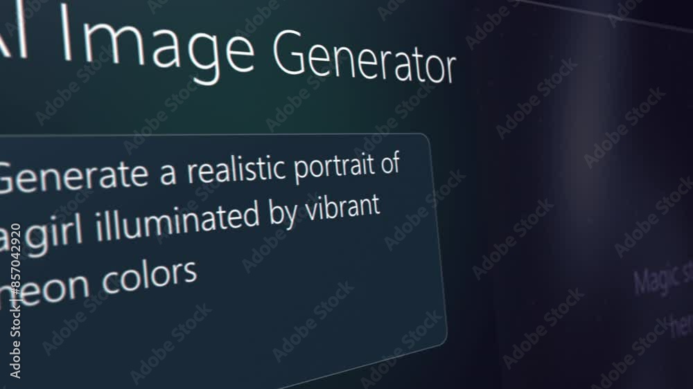 Cinematic Concept of AI Chatbot Interface Generate a Detailed 3D Model of a Stylish Neon Lit Cyberpunk Girl, Advanced Design for Product Visualization. Text to Image Creative Digital Fashion