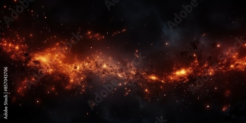 Cosmic Fire: A Nebula in the Vastness of Space