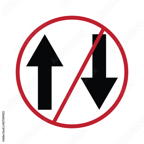Red arrow road sign illustration