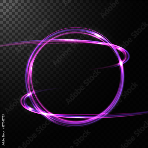Abstract light neon background. luminous circle. Luminous spiral cover. Wake wave, fire path trail line and swirl effect curve. Food isolated. space tunnel. Ellipse shimmery color. Blue shiny glitter.