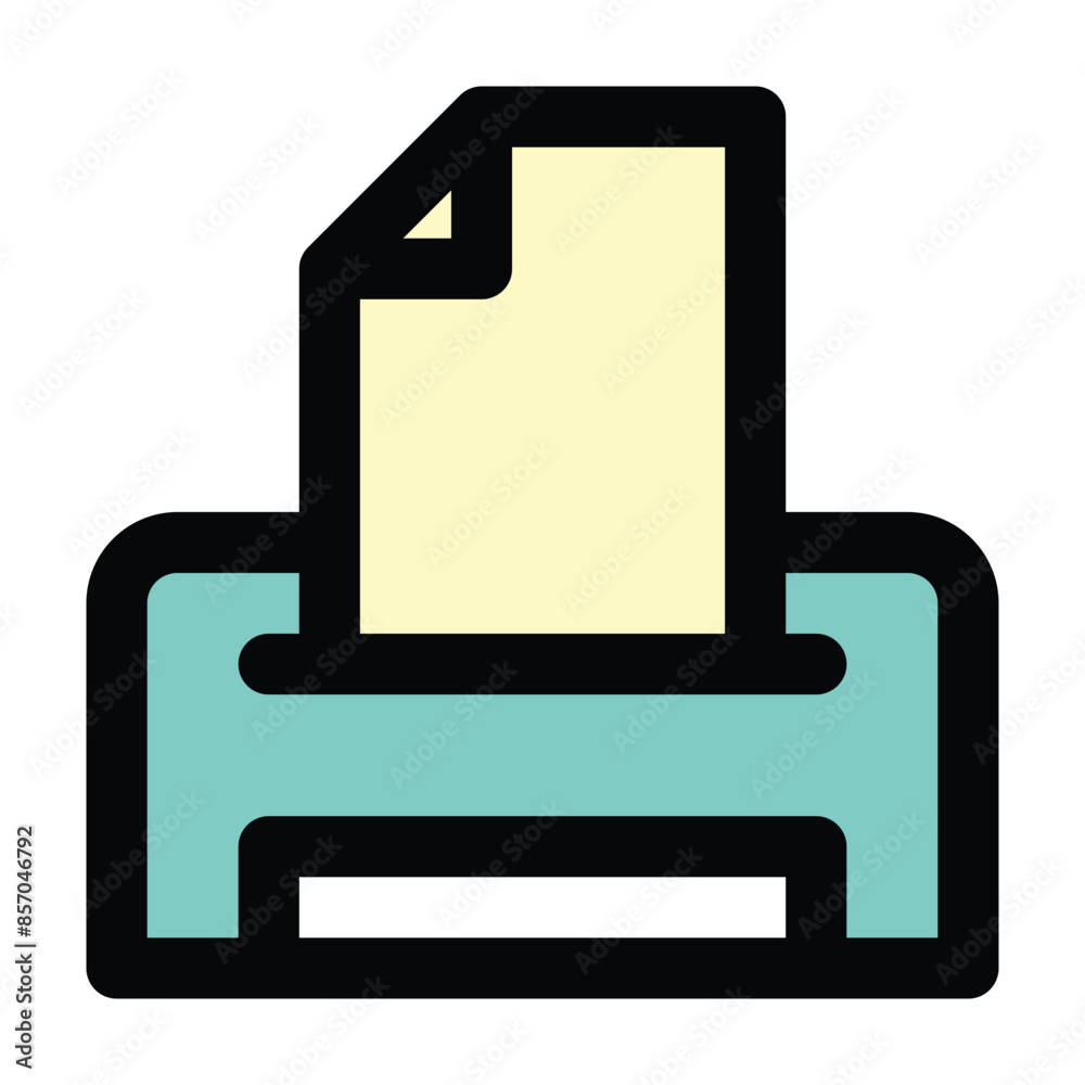 Printer icon, vector illustration, filled style, best used for web Printer icon, vector illustration, filled style, best used for web