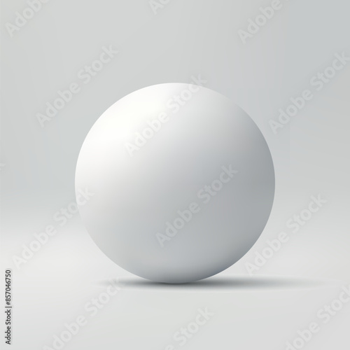 Minimalistic White Sphere on Gradient Background