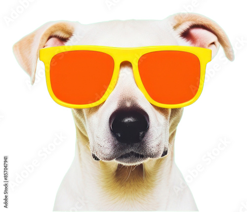 PNG  Dog wearing a sunglasses mammal animal pet photo