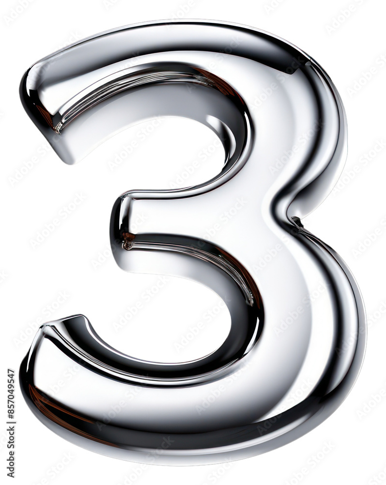 PNG 3 number letter Chrome material text appliance pattern PNG 3 number letter Chrome material text appliance pattern