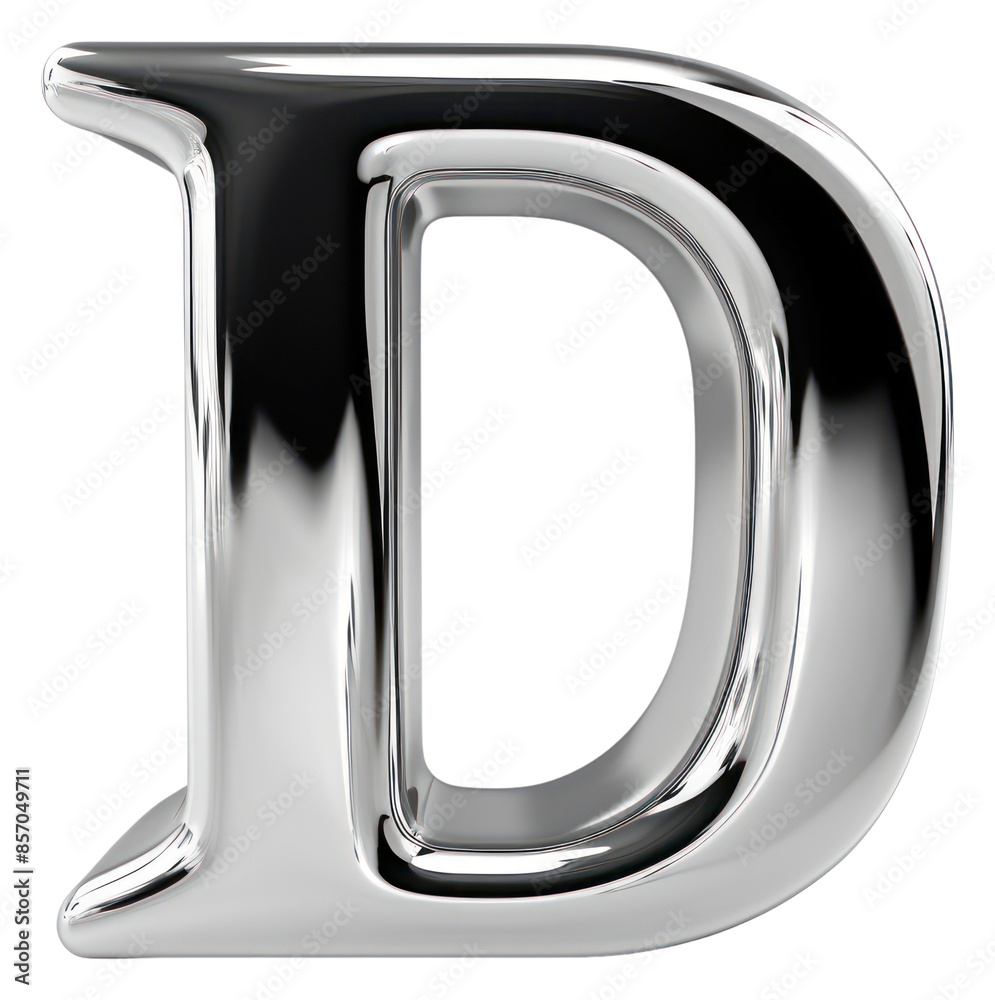 PNG D letter shape Chrome material text white background accessories PNG D letter shape Chrome material text white background accessories