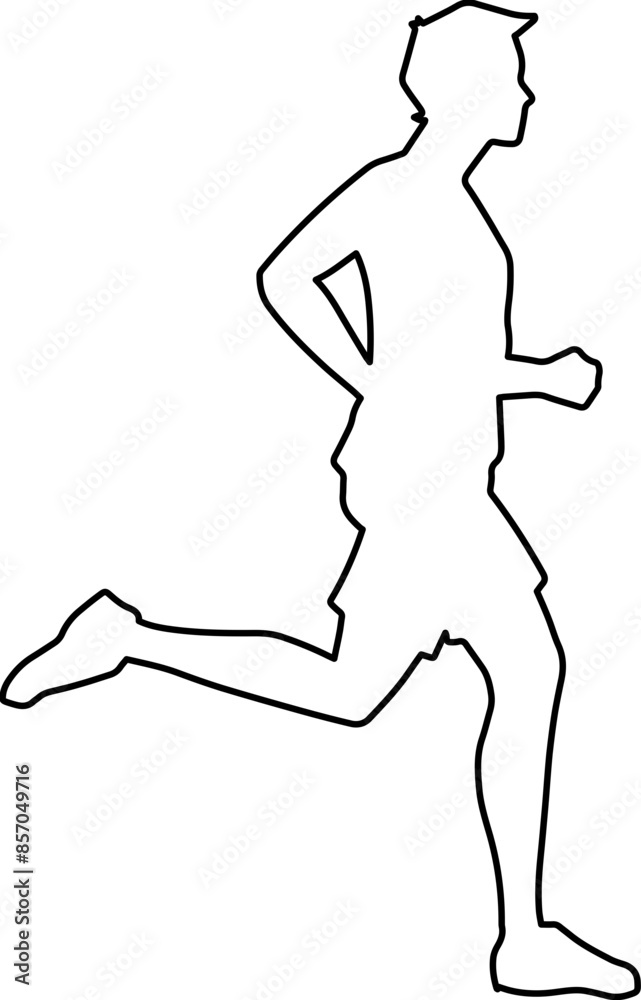 Runner silhouette athlete competition icon Runner silhouette athlete competition icon