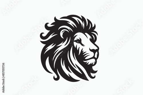 Wallpaper Mural lion head silhouette vector Torontodigital.ca