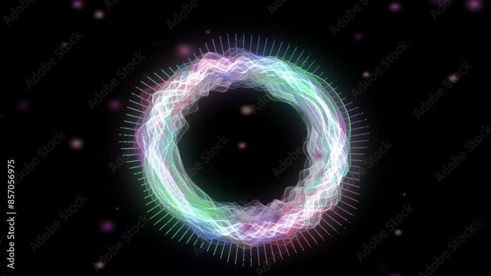 Abstract Illustration audio spectrum voice neon, radio wave and disco music motion animation background Abstract Illustration audio spectrum voice neon, radio wave and disco music motion animation background