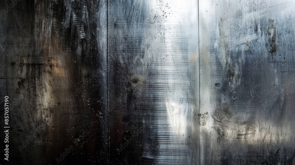 Obraz premium Reflective stainless steel background texture