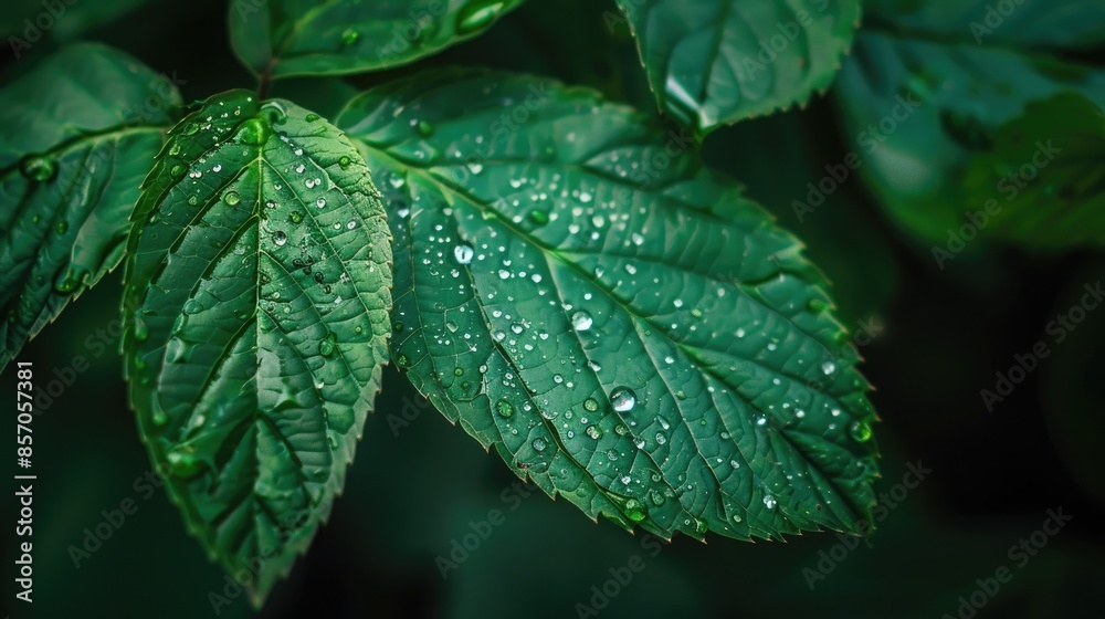 Macro shot of a Green leaf Macro shot of a Green leaf