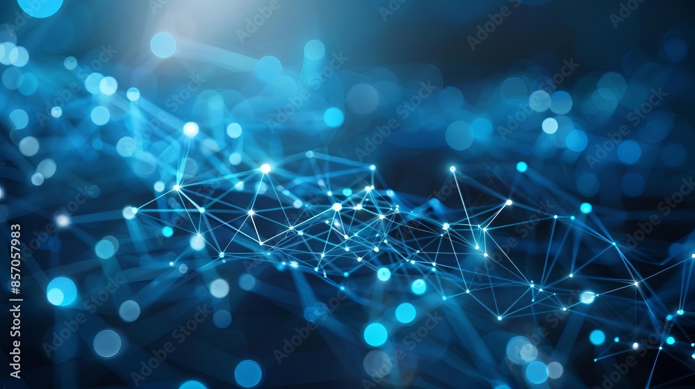 A network of interconnected nodes representing the synergy of a successful business partnership A network of interconnected nodes representing the synergy of a successful business partnership