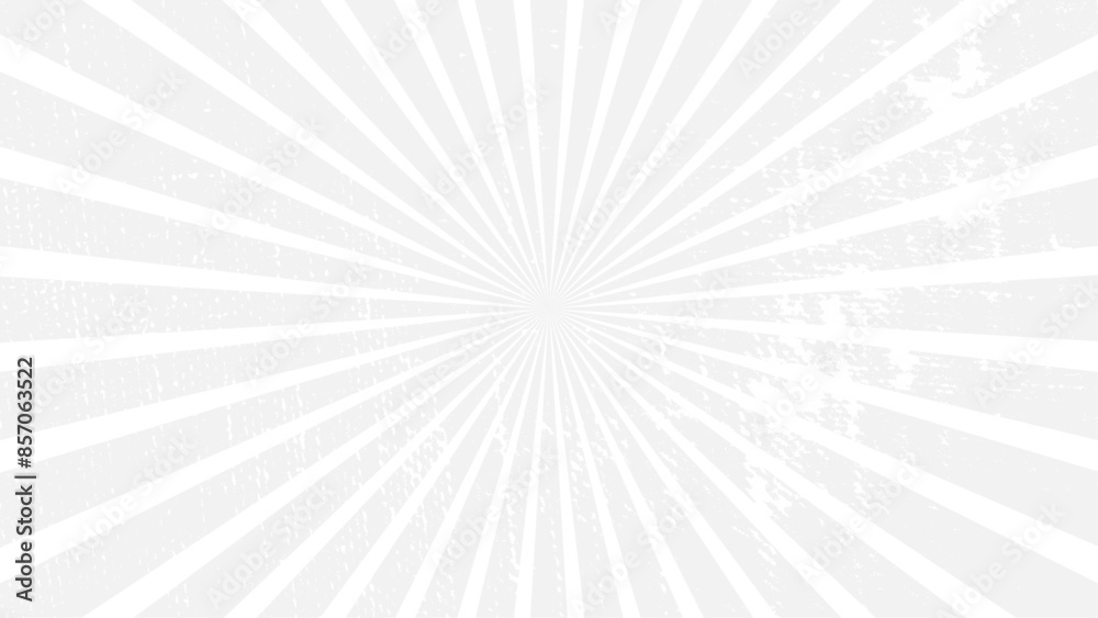 Gray background with white sun ray. Pattern of starburst. Abstract texture with light of sunburst. Radial beam of sunlight. Retro background with flash. Gray background with white sun ray. Pattern of starburst. Abstract texture with light of sunburst. Radial beam of sunlight. Retro background with flash.