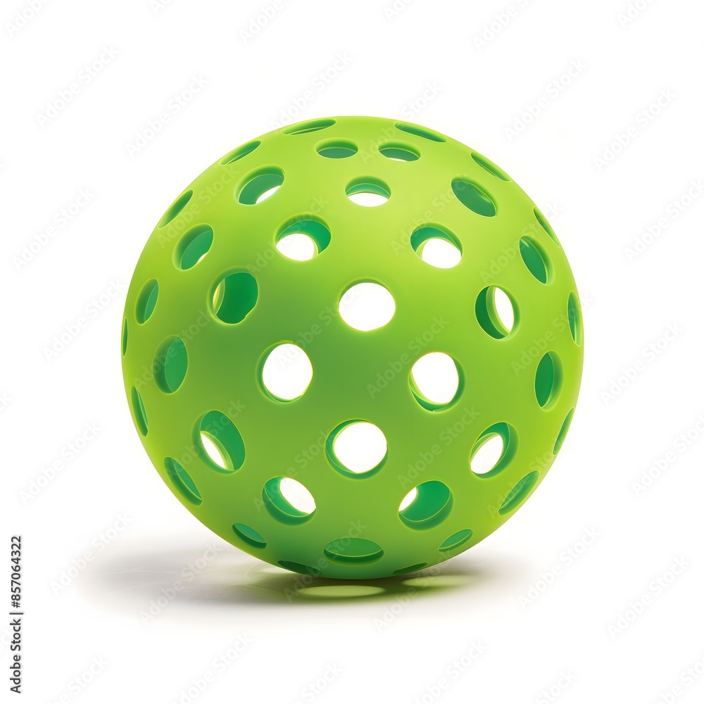 Pickleball ball on white background Pickleball ball on white background