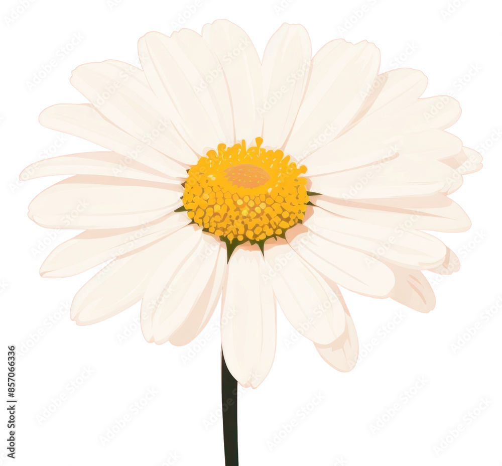 Naklejka premium PNG Daisy flower petal plant inflorescence