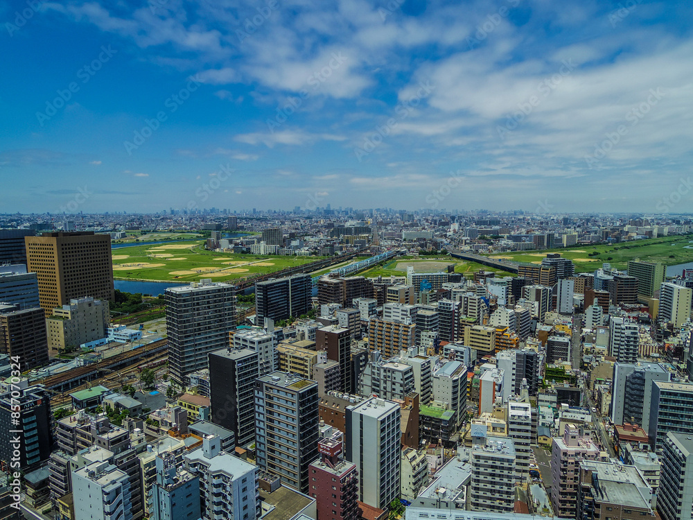 Naklejka premium 【神奈川県】川崎市役所・展望ロビー
