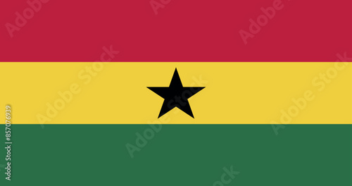 Illustration of the national flag of Ghana
