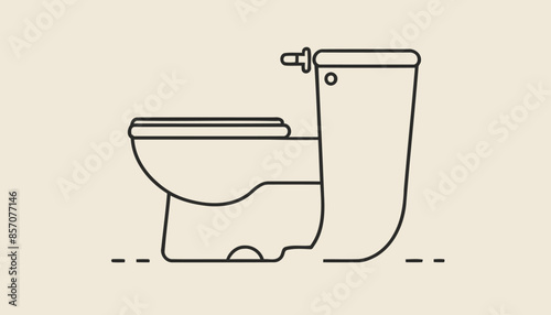 Editable Vector Graphic of a Clean and Efficient Toilet