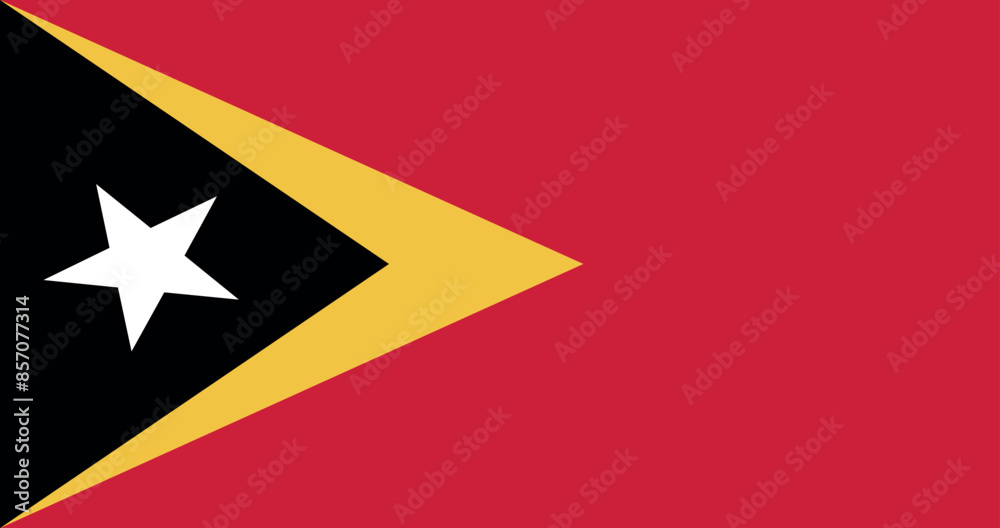 Illustration of the national flag of Timor Leste Illustration of the national flag of Timor Leste