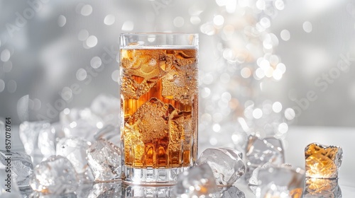 "Photo of a Transparent Glass Filled with Clear Water on a White Background in High-Resolution"