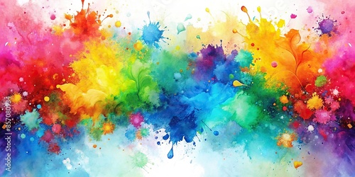 Abstract watercolor background with colorful splashes , watercolor, abstract, background, art, paint, splatter, texture, vibrant
