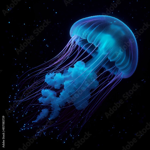 Medusa en las aguas del mar photo