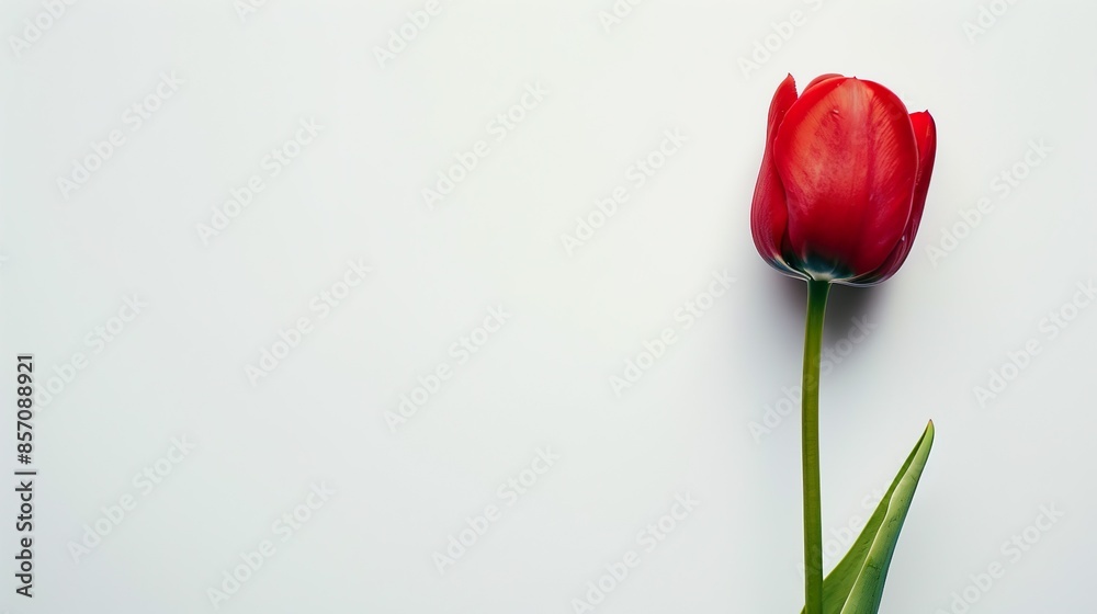 Isolate a tulip flower on a white background Isolate a tulip flower on a white background
