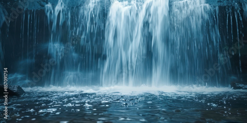 Waterfall, close-up, long exposure.