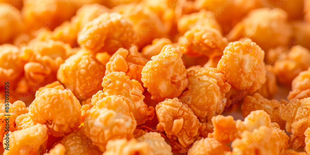 Close up of deep fried and crispy chicken popcorn. Close up of deep fried and crispy chicken popcorn.