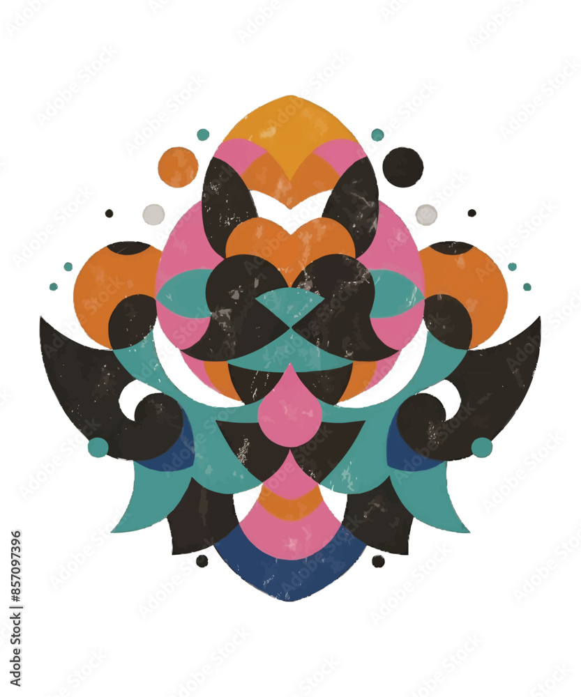 Fototapeta premium Colorful Abstract T-shirt Design, Vector file