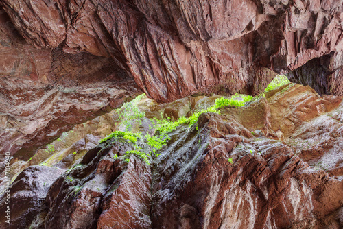 Rock formations of iron stone in the river park Cians gorges, Alpes Maritimes, France photo