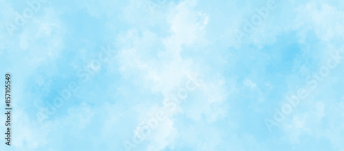 Blue sky with cloud .Beautiful blue sky with white clouds .bright cloud cover in the sun calm clear winter air background .gradient light white background.	