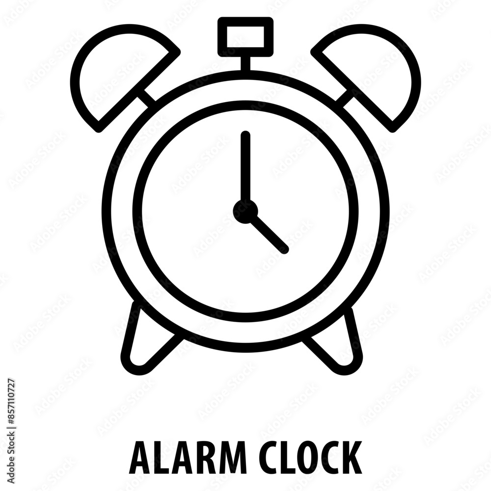alarm clock Icon simple and easy to edit for your design elements