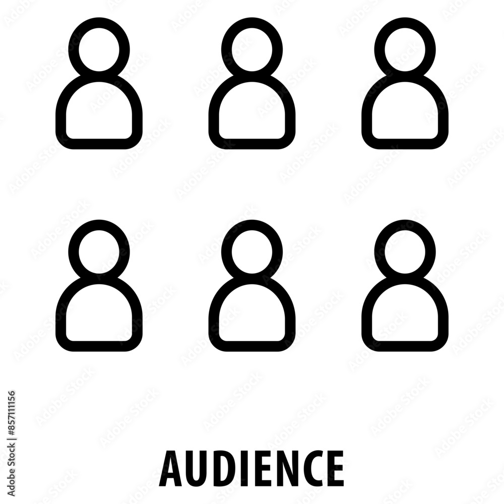 Audience Icon simple and easy to edit for your design elements Audience Icon simple and easy to edit for your design elements
