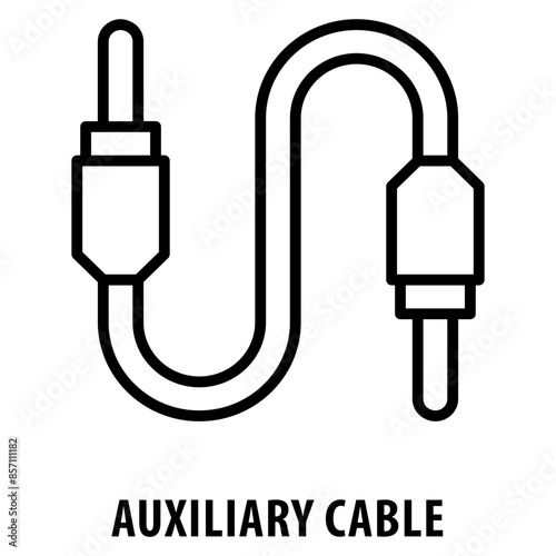 Auxiliary Cable Icon simple and easy to edit for your design elements