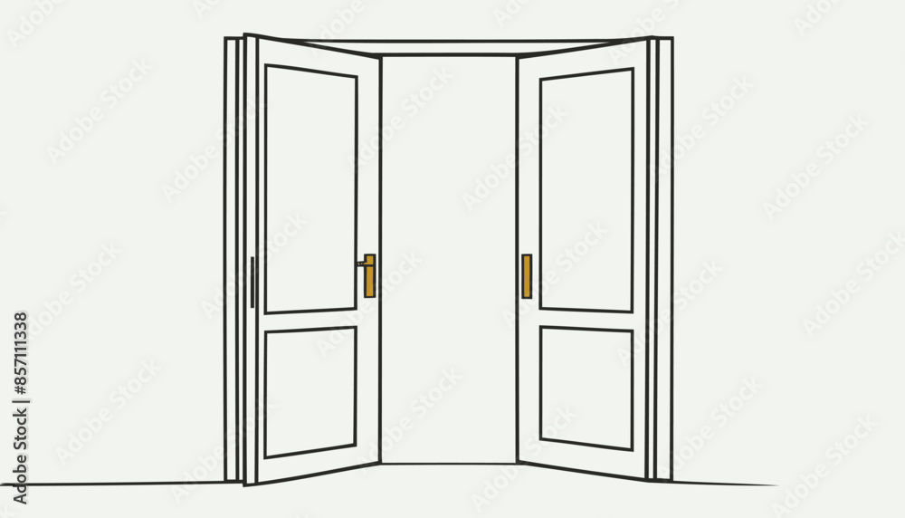 Modern Flat Design Door Icon for Website and App Modern Flat Design Door Icon for Website and App
