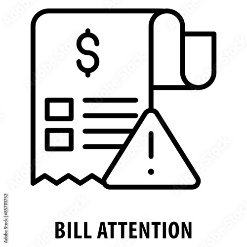 Bill Attention Icon simple and easy to edit for your design elements