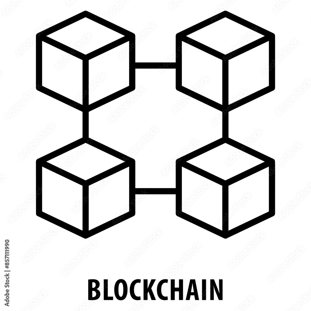 Blockchain Icon simple and easy to edit for your design elements Blockchain Icon simple and easy to edit for your design elements
