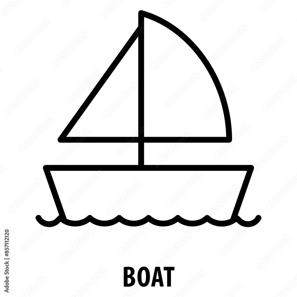 Boat Icon simple and easy to edit for your design elements