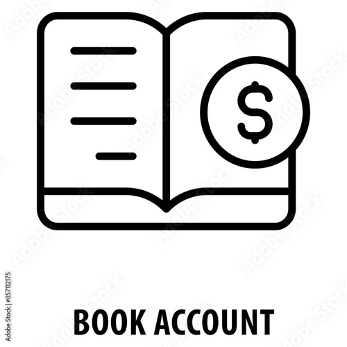 Book Account Icon simple and easy to edit for your design elements