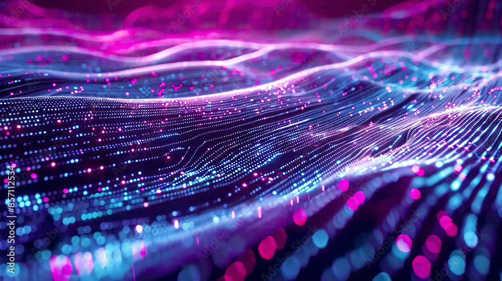Futuristic blockchain data flow glowing effects dynamic movement Futuristic blockchain data flow glowing effects dynamic movement