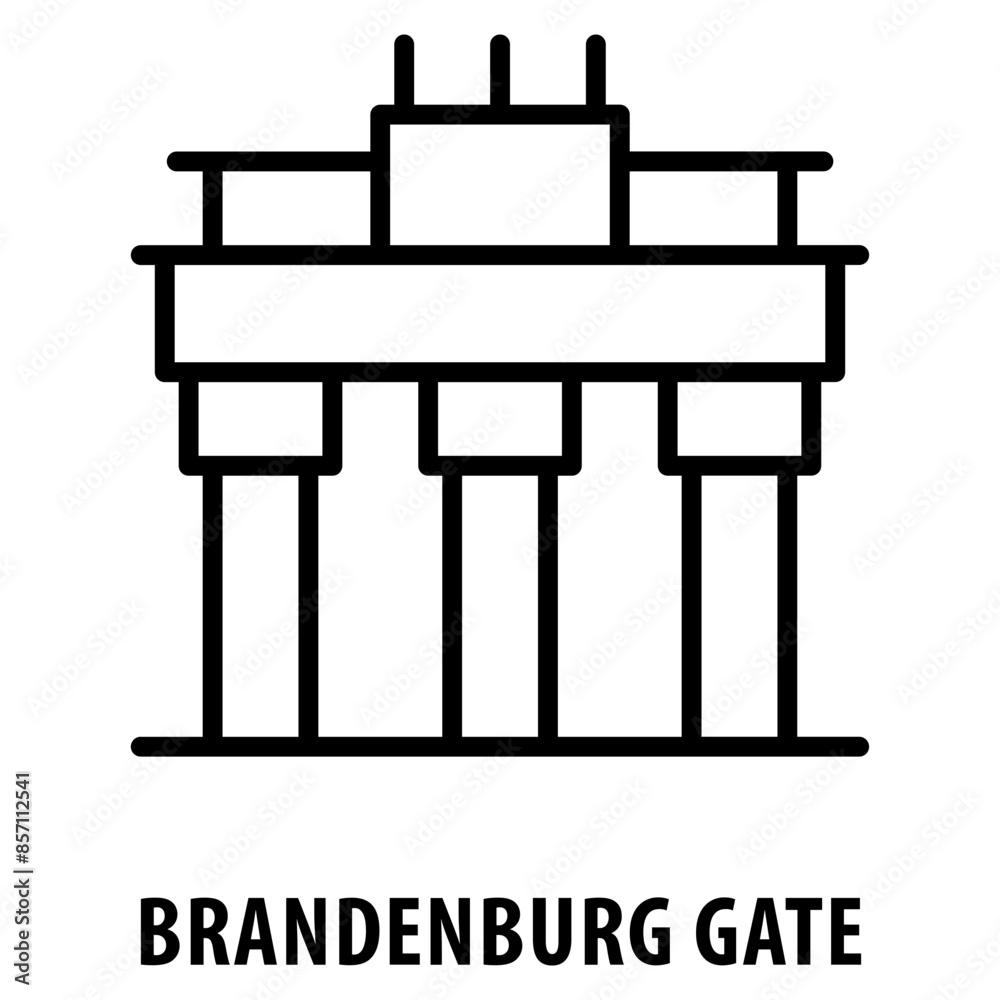 Brandenburg gate Icon simple and easy to edit for your design elements Brandenburg gate Icon simple and easy to edit for your design elements