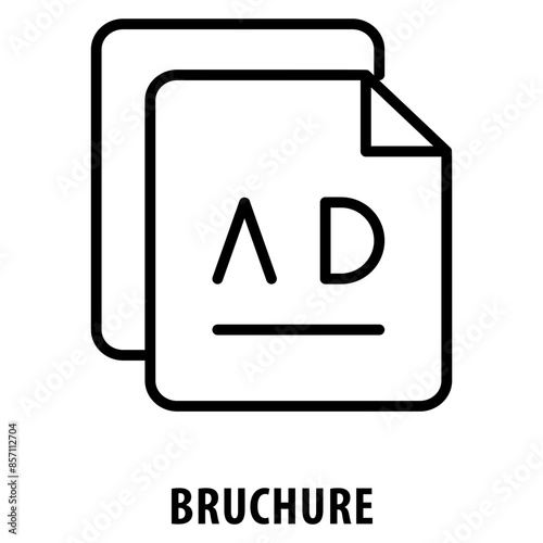 Bruchure Icon simple and easy to edit for your design elements photo