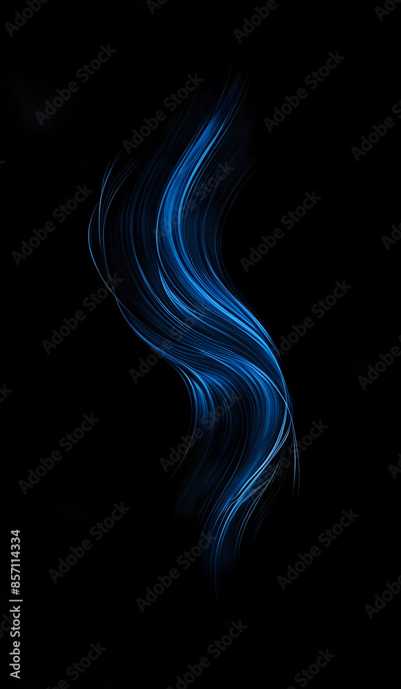 Black background with abstract blue color Black background with abstract blue color