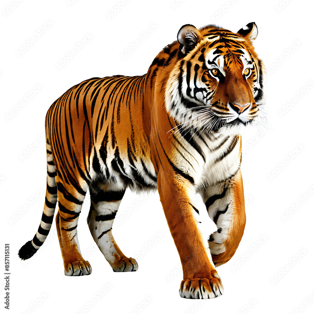 Tiger Walking Forward Tiger Walking Forward