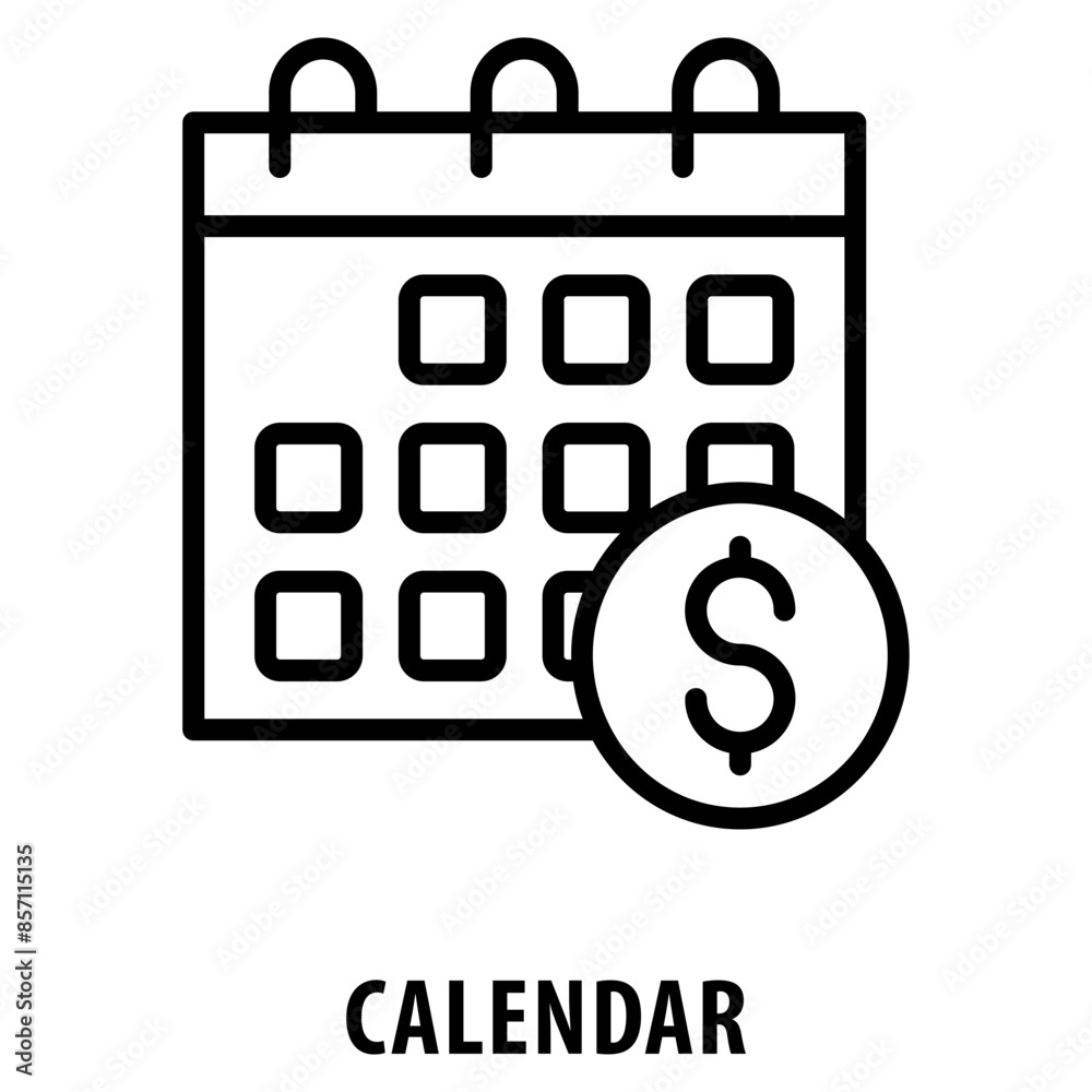 Calendar Icon simple and easy to edit for your design elements Calendar Icon simple and easy to edit for your design elements