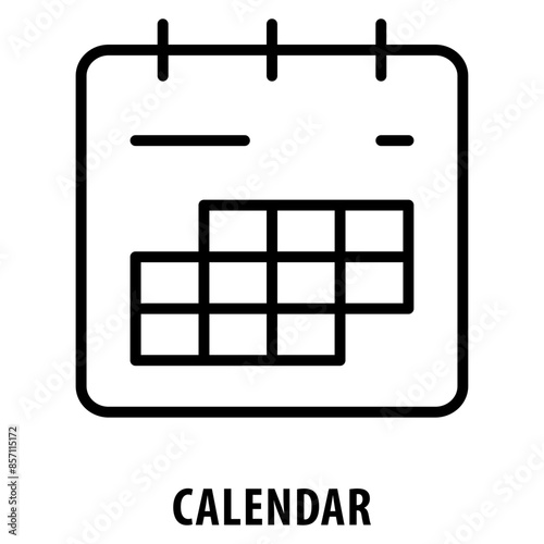Calendar Icon simple and easy to edit for your design elements