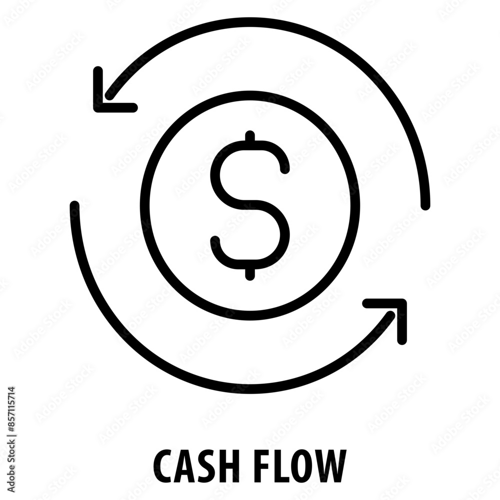 Cash flow Icon simple and easy to edit for your design elements Cash flow Icon simple and easy to edit for your design elements